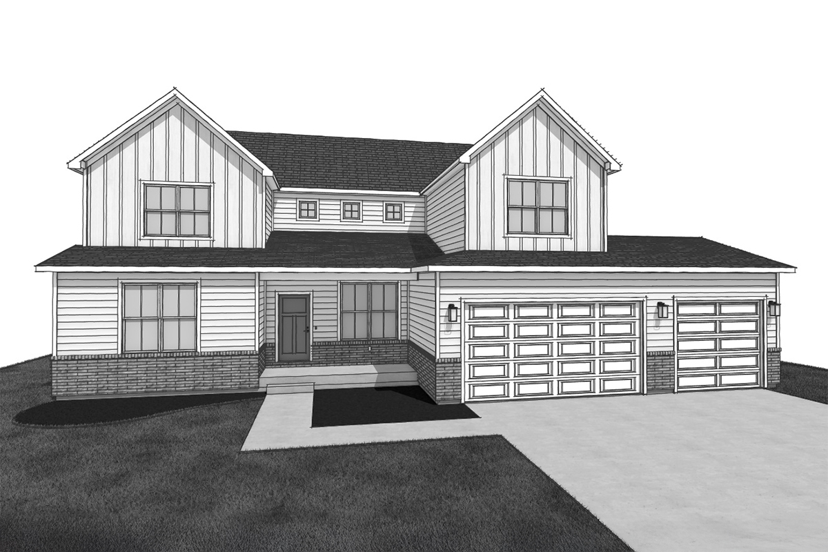 Clifty Elevation A Farmhouse